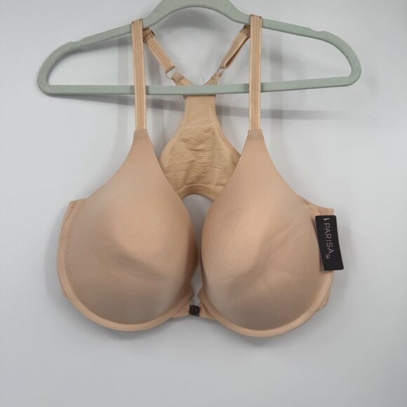 Parisa Fé Racerback Front Closure Bra 44DDD Skin Tone nude beige  NWT - Picture 1 of 9